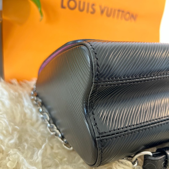 LOUIS VUITTON Epi Flowers Twist Shoulder Bag MM Black Bois de Rose - LE - Picture 12 of 14